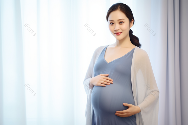 青年居家孕妇形象摄影白色窗帘,高清,摄影图,摄影图片,图片大全,摄影图免费下载